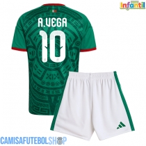 Camisa de time de futebol México Alexis Vega #10 Replicas 1º Equipamento Infantil Mundo 2026 Manga Curta (+ Calças curtas)